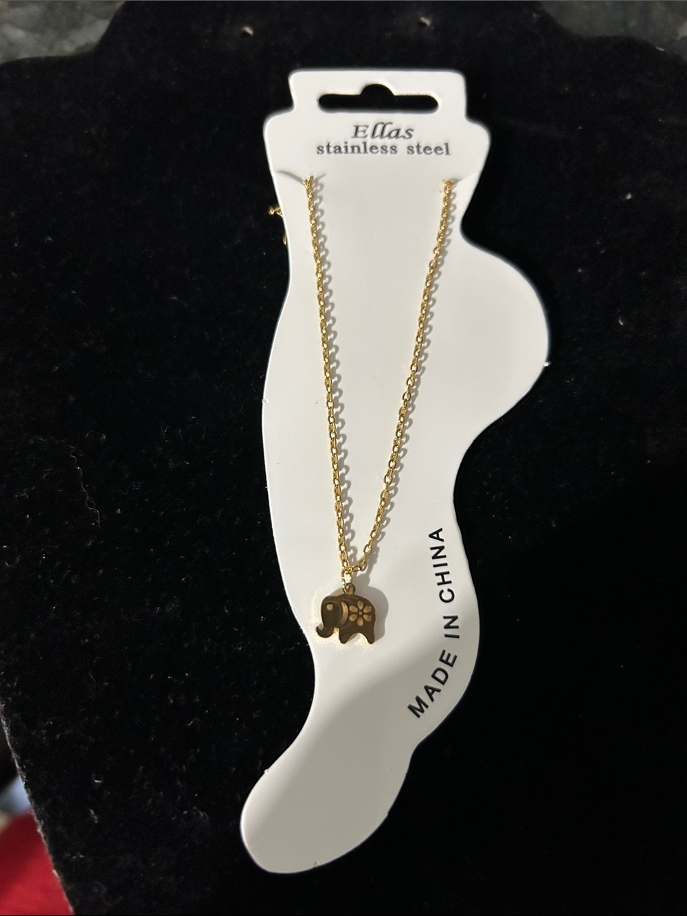 Ella Gold Elephant Charm Ankle Bracelet Necklace